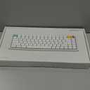 nuphy Air75 V3 Hot Swappable Wireless Mechanical Keyboard, 84 Keys 75% Custom Low Profile Keyboard with Knob, RGB Backlit, Gasket Mounted, Support Bluetooth/2.4GHz/USB-C,White-Blush Nano