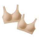 SHAPERMINT Wireless Bras for Women No Underwire – Small to Plus Size Bralettes with Support and Natural Lift, 3XL, Pack Of 2