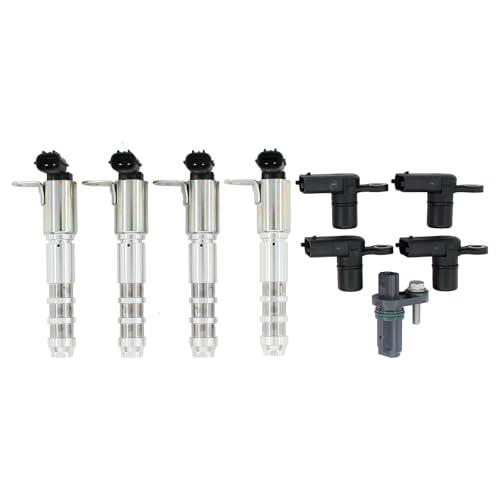 MOTOKU Intake Exhaust Engine Variable Valve Timing (VVT) Solenoid and Camshaft Position Actuator Crankshaft Sensor for Chevy Camaro Impala Equinox Malibu Traverse for GMC Acadia Terrain CTS SRX XTS