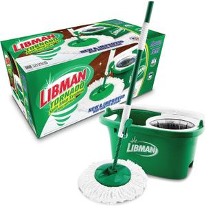 Libman Tornado Spin Mop System | Mop and Bucket with Wringer Set |Mops for Floor Cleaning | 1 Mop Head Included