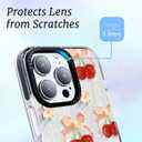 for iPhone 14 Plus Case, Cute Cherry & Floral Pattern with Vintage Bows, Military-Grade Drop Protection, Cute Soft Slim TPU Protective Cover with Camera Protection for Women & Girls