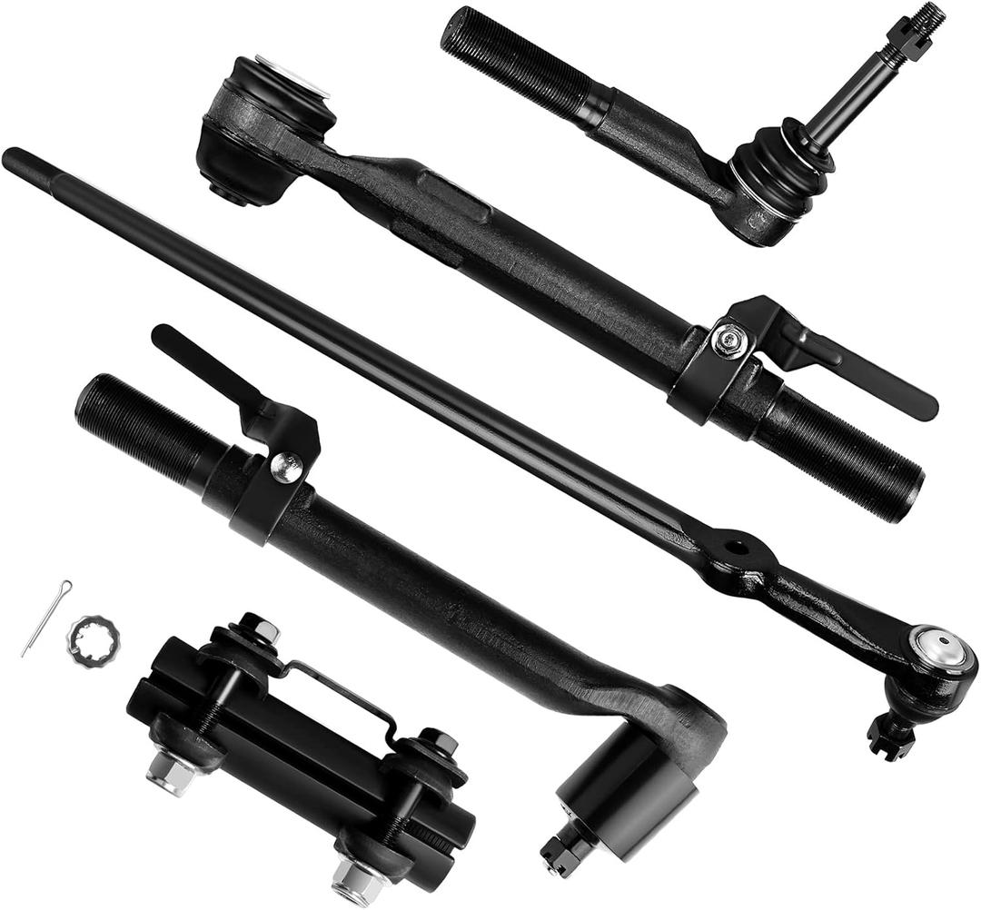 SCITOO 5pcs 4WD Front Suspension Kit Outer Tie Rod End Center Link Tie Rod Adjusting Sleeve Fit 2005-2016 For Ford For F-250 Super Duty For F-350 Super Duty
