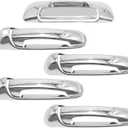 Anxingo 4 Pcs Car Door Handles and 1 Pcs Rear Tailgate Handle Cover Trims, Replacement for Dodge Ram 1500 Pickup 2002-2008, 2500 HD 3500 HD Pickup 2003-2009