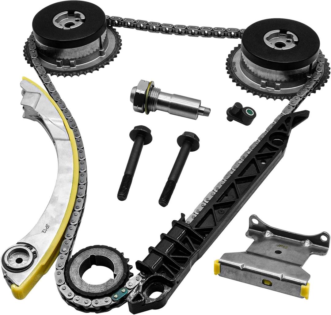 2.4 Timing Chain Kit w/VVT for GMC Terrain for Chevy Equinox 2.4 2011-17, for 14 Impala Malibu, for 09-10 HHR Cobalt 2.2, for Buick Regal LaCrosse Verano 2.4L Ecotec Timing Kit 12621505 9-4201s