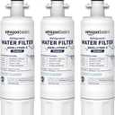 Amazon Basics Replacement LG LT1000P Refrigerator Water Filter, NSF Certified, Reduces Chlorine, 3-Pack