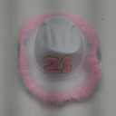 JUSTOTRY 21st Birthday Pink Cowboy Hat - 21ST Birth day Outfit Gifts for Women Cowgirl Hats with Wide Brime for 21st Birthday Decorations