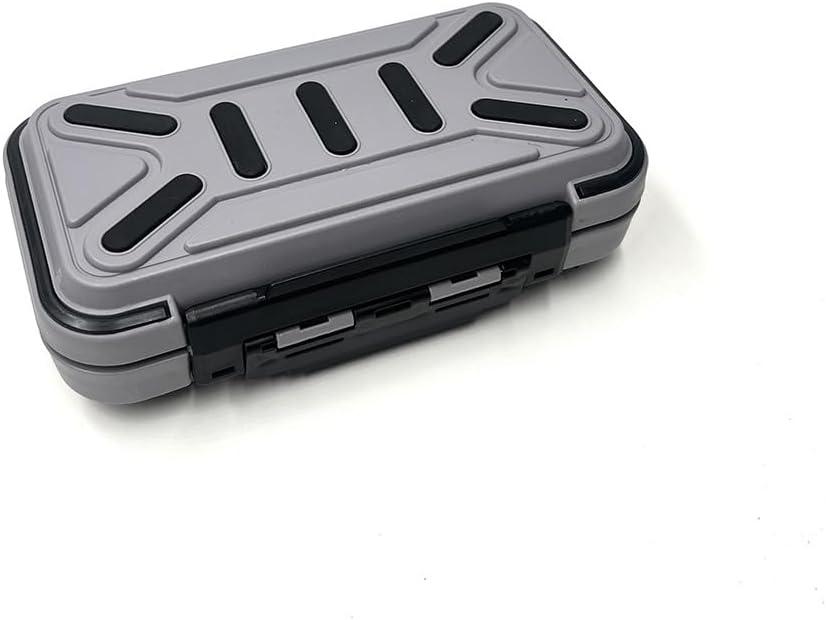 JOYSOG Fishing Lure Case, Double-Sided Fishing Lure Hook Tackle Box/Fishing Tackle Box Storage Organizer with Removable Dividers (Grey)