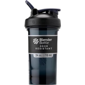 BlenderBottle Shaker Bottle Pro Series Perfect for Protein Shakes and Pre Workout, 24-Ounce, Black