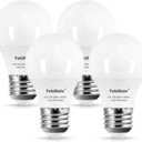 YukiHalu Dimmable A15 LED Light Bulbs, 60W Equivalent, 3000K-5000K White, E26 Base, 7W 600 Lumens 120V, Ceiling Fan Light Bulbs, Appliance Bulb, Pack of 4(5000K Daylight White)