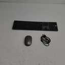 Amazon Basics Ultra Premium Wireless Keyboard and Mouse Combo - Rechargeable, Ultra Slim Design, Quiet, Full Size, Number Pad, Unifying Receiver, Black (QWERTY)