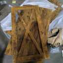 Large Coffee Bar Cabinet with Fridge Space, Mini Fridge Cabinet with Power Outlets and Wine Rack, Farmhouse Design Liquor Cabinet for Living Room, Kitchen, Entryway, Rustic Brown (63 inch)