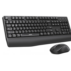 seenda Wireless Bluetooth Keyboard and Mouse Combo, COE200 Ergonomic Wireless Keyboard Mouse with Wrist Rest, MultiDevice Connection, FullSize, Compatible for Computer/Laptop/Mac/MacBook, Black