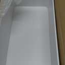 Culinary Couture White Bread Box for Kitchen Countertop with Bamboo Lid - Large BreadBox for Homemade Bread - Storage BreadBox with Cutting Board Lid