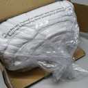 HYLEORY King Mattress Pad Quilted Fitted Mattress Protector Cooling Pillow Top Mattress Cover Breathable Fluffy Soft Mattress Topper with 8-21" Deep Pocket (White)