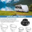 Dometic RV Toilet Seal Replacement for Sealand/VacuFlush 510+,511H,2010,2011,1006,1106,506+,706,709, Include 385316140,385311462 RV Flush Seal and 385310063 RV Toilet Seal, 3 in 1 Combo Kit