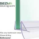 2-Pack Shower Door Bottom Seal (3/8'' X 39'') Glass Shower Door Seal Strip with Drip Rail Frameless Shower Door Sweep can Covers up to 13mm Gap