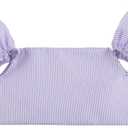 THOVSMOON Toddler Kids Gingham Seersucker Flotation Device Cover Baby Swim Puddle Jumper Cover Life Jacket/ Life Vest (Purple)