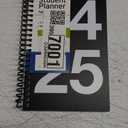 PlanAhead Planner - 8"x5.5" 18 Month Weekly & Monthly Academic Planner Notebook with Tabs - Spiral Calendar Agenda for School, Work & Office, Chosen Randomly, Aug 2024- July 2025 Black