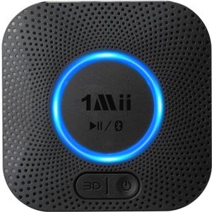 1Mii B06+ Bluetooth Receiver, Hi-Fi Wireless Audio Adapter, Bluetooth 5.3 Receiver with 3D Surround aptX HD aptX Low Latency for Home Music Streaming Stereo System (Black)