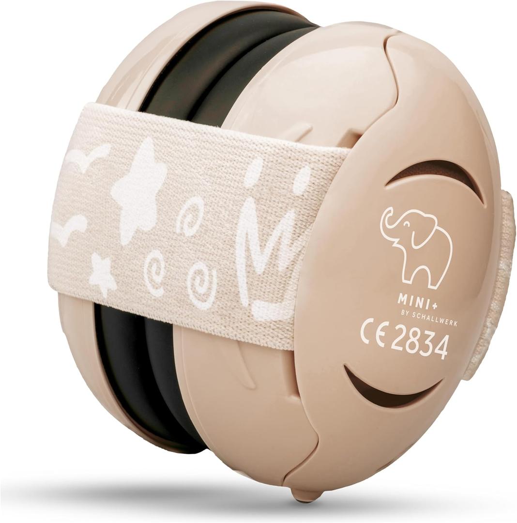 Schallwerk  Mini+ Baby Ear Muffs  Infant Noise Cancelling Headphones, Toddler Ear Protection, Baby Headphones for Noise (Coffee Brown)