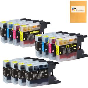 F FINDERS&CO LC75 Ink Cartridges Replacement for Brother LC-75 LC71 XL Ink Work for Brother MFC-J430W J435W J835DW J425W Printer (6BK 2C 2M 2Y, 12-Pack)