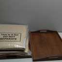 ROSSIE HOME Acacia Wood Bed Tray, Lap Desk with Detachable Cushion, Serving Tray - Natural - Fits up to 15.6 Inch Laptops - Style No. 76106