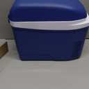 Iceblue Mini Fridge, 7 Liter /9 Cans Skincare Fridge with Belt, AC Plug & 12V Car Charger Dual-use Small Refrigerator, Compact & Portable Refrigerator for Car, Dorm, Travel, Picnic, Gift (Blue)