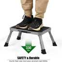 Jocauto Foldable Step Stool, Adjustable Step Stool with a Non-Slip Platform, Step Ladder with Thick Rubber Feet for Adults or Children in Kitchen, Bedroom, Office, Rv, 330 Lbs Capacity