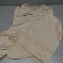 Slip for Women Under Dress Satin Silky Sleepwear Sexy Lace Trim V Neck Tank Nightgown Cooling Feel, Beige, L