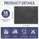 SmoothNovelty 18 Pieces Throw Blankets Bulk for Wedding 50 x 60 Inch Soft Warm Lightweight Flannel Fleece Blankets Bulk Spring Wedding Favors for Guests Homeless Gift Couch Sofa Bed(Black)