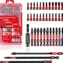 42pieces Screwdriver Bits Set, Impact Magnetic S2 Steel Multi Insert Power Bits Tips with Impact Bit Holder with Storage Box（PH/TORX/SQ/PZ/HEX/SL）
