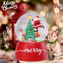 VCUTEKA Snow Globe, Christmas Snow Globe Rotating Musical Snow Globes Santa Claus Snowglobe for Kids Gift and Home Décor, Santa Claus