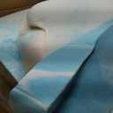 DUMOS Memory Foam Mattress Topper, Thick Gel Infused Bed Topper for Queen Size Bed, Soft Mattress Pads, Blue, 2 Inch