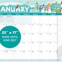 Desk Calendar 2026-2027, 18-Month Large 22x17 Desk Pad Calendar from Jan 2026 to Jun 2027, Academic Planner with Cute Monthly Cartoon Themes, Waterproof Cover & Corner Protectors for Home, Office, School