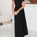 MASCOMODA Women Off The Shoulder Mesh Maxi Dress Bodycon Ruched Formal Sleeveless Pleated Cocktail Wedding Guest Long Dresses (Black, L)