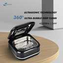 FSA HSA Eligible | 2-in-1 Ultrasonic & U-V Dental Cleaner, 42kHz Deep Cleaning Machine with Digital Timer, 180ml Pod for Retainers, Aligners, Mouth Guards | Viewing Port
