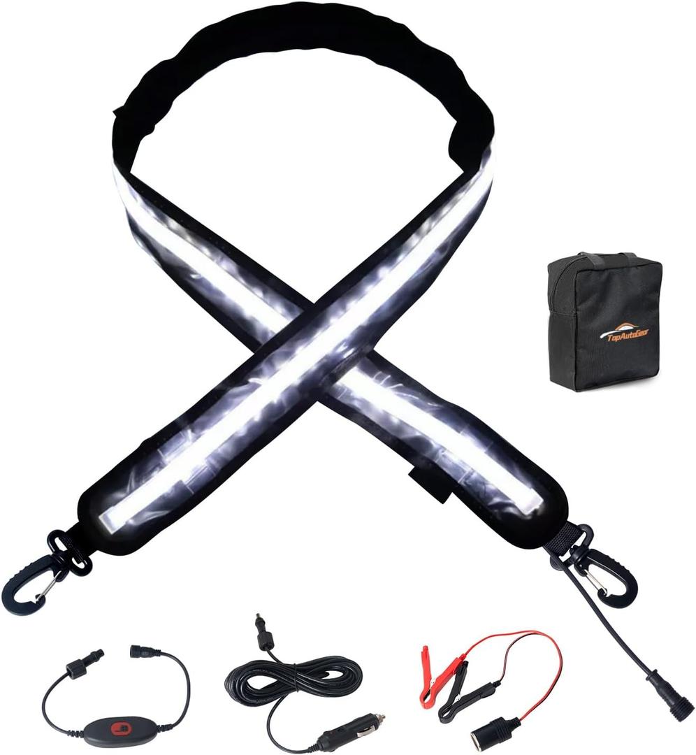 12V 4ft Led Light Strip Camping Awning Light with140 SMD 2835 LED Chips Cabinet Lights Camping Essentials Waterproof IP67 Camper Accessories Survival Gear for Outdoor Party White (140 LED Chips White)