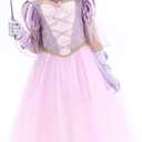 SPUNICOS Toddlers Girls Deluxe Rapunzel Princess Dress Up Costume without Accessories 7-8years
