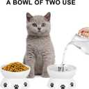 Vencer Cat/Small Dogs Slow Feeding Bowls, Raised Cat/Dog Food Bowl/Water Bowl,Elevated Cat Dog Dish,Pet Bowls for Cats or Small Dogs,VCB-004