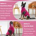 Meifsou Dog Anxiety Vest with Hood, Skin-Friendly Thunder Jacket for Dogs, 2-in-1 Dog Calming Shirt with Hood for Thunder, Fireworks, Separation - Keep Pet Calm Without Medicine, Rose Red, Large