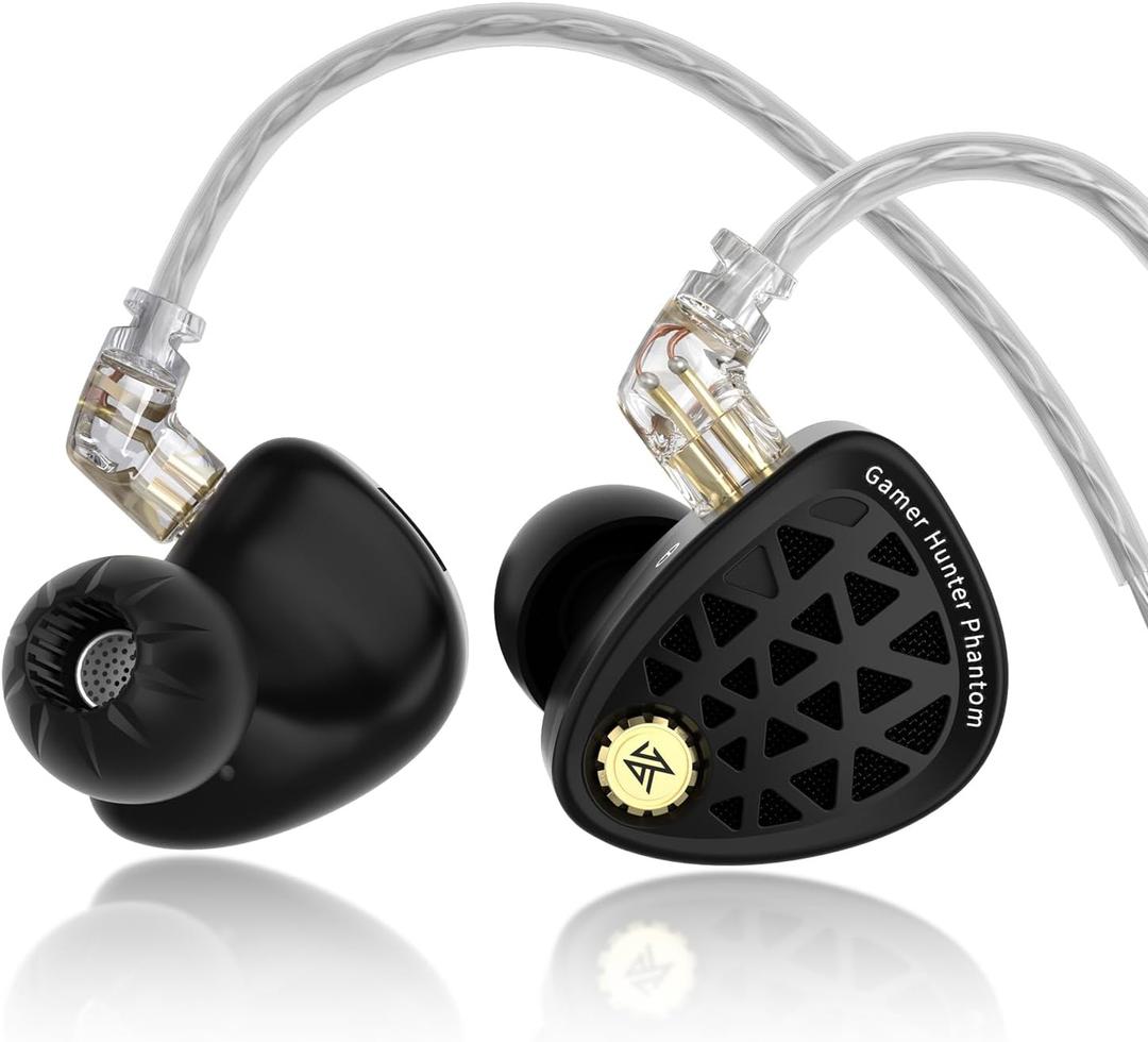 KZ Phantom in-Ear Monitor, Gaming Wired Earbuds with Full-Metal Cavity, Clear Sound & Deep Bass, Secure Fit Earphones for Audio Engineers, Musicians (Nomic)