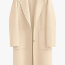 Omoone Women's Notched Lapel Wool Coats Mid Long Button Pea Coats Warm Thicken Trench Jacket XXL