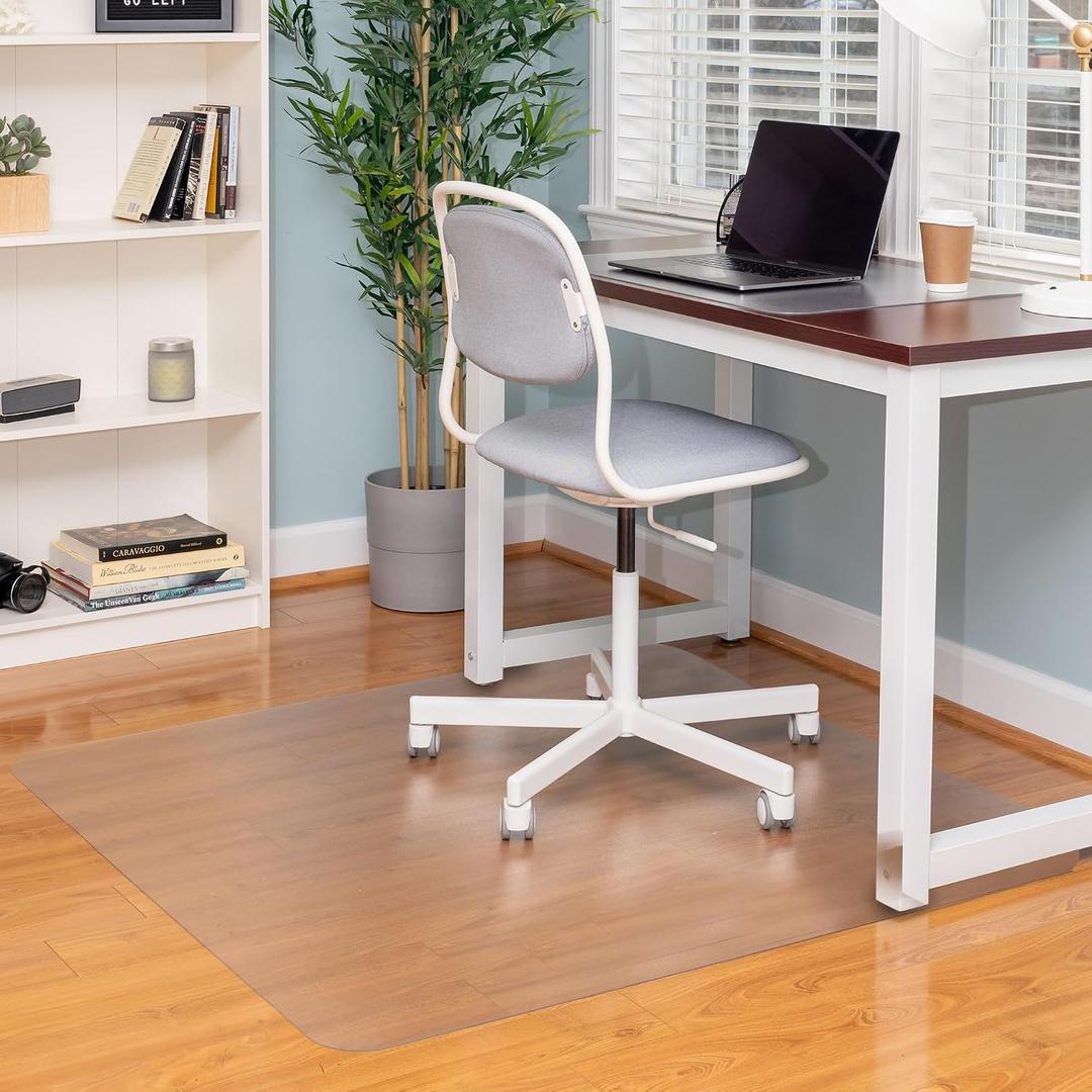 Ilyapa 2 Pack Office Chair Mat for Carpet 36"X 48"Heavy Duty Clear PVC for Hardwood & Tile Floors, Home or Office Protection, Best Floor Mat