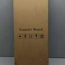 Slide Transfer Board with Track Pulley & 360 Turntable, Heavy-Duty Sliding Board, 500 lb Capacity, Wooden Transfer Aid for Seniors & Disabled, Bed, Wheelchair, Car & Toilet, 31.5 x 11 x 1 in