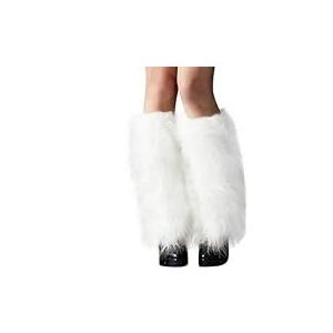 Zando Furry Faux Fur Leg Warmers for Women - Soft Fluffy Legwarmer Winter Boot Cuffs Covers for Daily Halloween Santa Costume Zando Furry Faux Fur Leg Warmers for Women - Soft Fluffy Legwarmer Winter Boot Cuffs Covers for Daily Halloween Santa Costume
