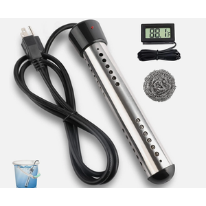 Vinderfine 2000W Immersion Water Heater 304 Stainless Steel, Portable Water Heater with LCD Thermomete Heats up Quickly in Minutes for Buckets, Inflatable Pools and Tubs