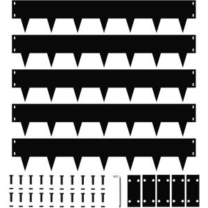 Metal Edging for Landscaping, 5-Pack Landscape Lawn Edging 39.4" L x 7" H Bendable Metal Strips, Hammer-in Garden Edging Border with Clips, Paver Edging, Yard Pathway Divider