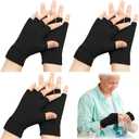 Yearntown 3 Pairs Elderly Skin Thin Protector Gloves,XL,Black