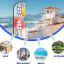 Snow Cones Feather Flag for Business Advertising 6 FT Swooper Flag for Storefronts Retailers Shops Food Trucks Events and Fairs (Flagpole Not Included)
