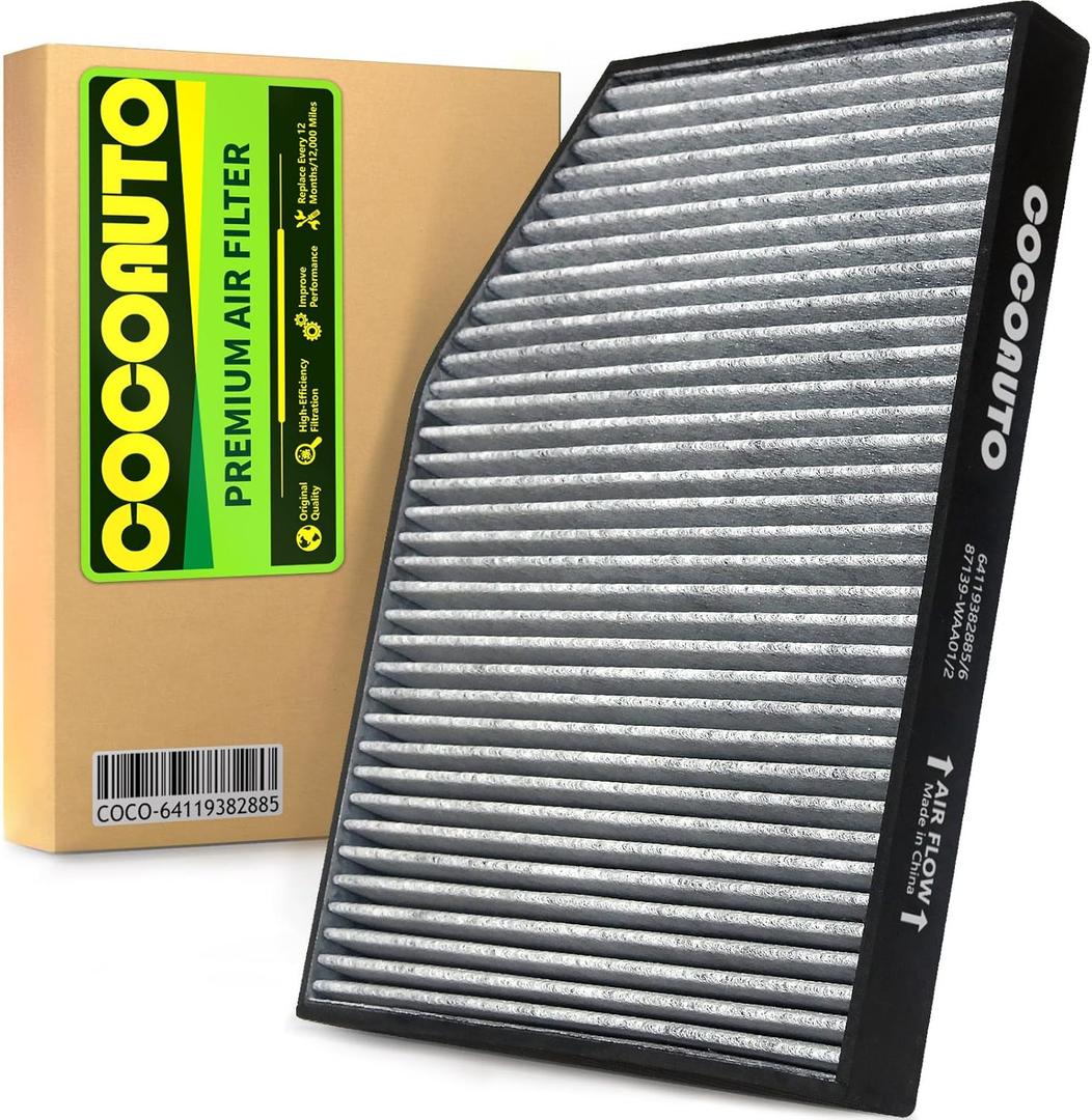 COCOAUTO Cabin Air Filter for BMW X3 (2018-2024), 330i/330e/M340i (2019-2026), 430i/M440i (2021-2026), X4 Z4 (2019-2026), 230i (2022-26), M3/M4/i4/GR Supra (2020-26), 64119382885 CAF15031C